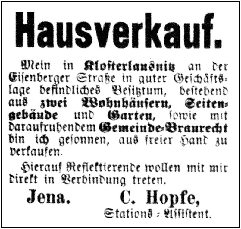 1897-11-19 Kl Hausverkauf